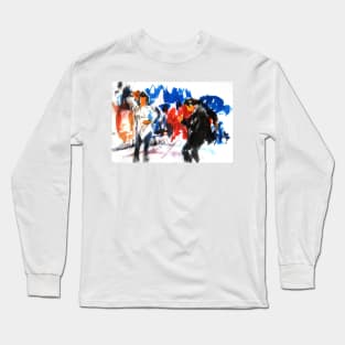 Watercolor inspired in Pulp Fiction dance Long Sleeve T-Shirt